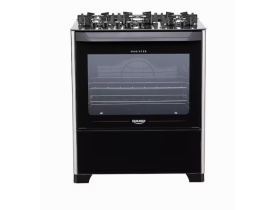 Fogão Dako 5 Bocas Magister com Mesa de Vidro e Acendimento Automático Bivolt - Preto