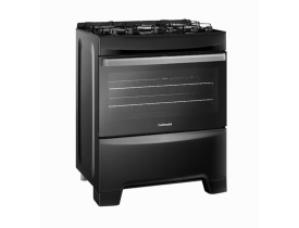 Fogão Continental 5 Bocas FC5GP com Mesa de Vidro, Tecnologia Top Limpa Fácil e Acendimento Automático – Preto