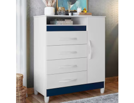 cômoda turquesa flex 1 pt 4 gv branco