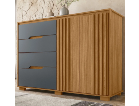 Cômoda Para Quarto 4 Gavetas 2 Portas 147cm Texas