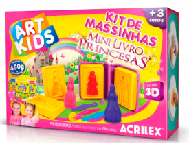 Kit Massinha - Mini Livro Princesas - Art Kids Acrilex