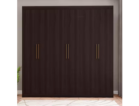 Guarda-Roupa Bartira Ville com 6 Portas e 2 Gavetas - 200,5cm de largura - Café