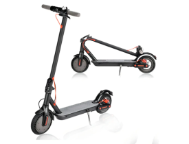 Patinete Elétrico Scooter 25km Dobrável C/ Farol Visor Led Cor Cinza/preto