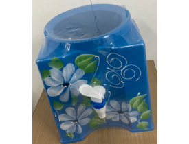 SUPORTE GALÃO PLÁSTICO REDONDO AZUL ESTAMPADO