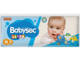FRALDA BABYSEC GALINHA PINTADINHA JUMBO M C/ 28