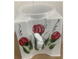 SUPORTE GALÃO PLÁSTICO REDONDO BRANCO ESTAMPAS DIVERSAS