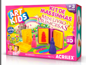 Kit Massinha - Mini Livro Princesas - Art Kids Acrilex