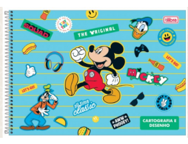 Caderno De Desenho Mickey Espiral 80 FOLHAS  Capa Dura Tilibra