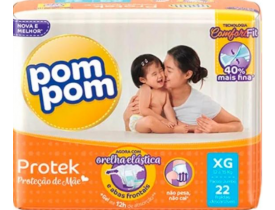 FRALDA POMPOM TAM XG C/ 22