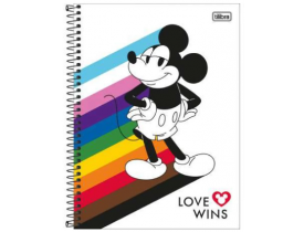 Caderno Tilibra 10 Materias 160 Folhas Mickey Raibow 