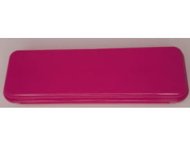 ESTOJO TRANSPARENTE PLÁSTICO ROSA
