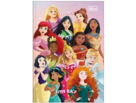 Caderno Tilibra Brochurinha 1/4 80 Folhas Princesas