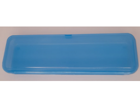 ESTOJO TRANSPARENTE PLÁSTICO AZUL