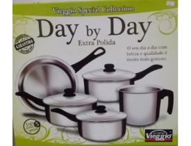 CONJUNTO DE PANELA VIEGGIO COLLECTION POLIDO 5 PÇ