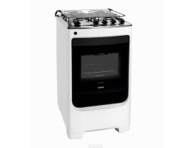 Fogão Consul 4 Bocas CFO4NAB com Mesa de Inox, Acendimento Automático e Design Frente Única Bivolt - Branco