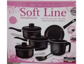 CONJUNTO COLLECTION SOFT LINE ANTIADERENTE 5 PEÇAS