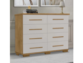 COMODA OMEGA J&A 8 GAVETAS NATURE / OFF WHITE