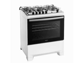 Fogão 5 Bocas Dako Supreme com Mesa em Inox e Acendimento Automático Branco – Bivolt