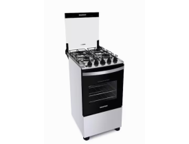 Fogão Brastemp 4 Bocas BFO4NBB Clean com Mesa de Inox, 2 Prateleiras Ajustáveis e Acendimento automático Bivolt – Branco