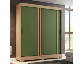 Guarda-Roupa Briz B353 2 Portas Deslizantes 2 Gavetas com Pés Jequitibá