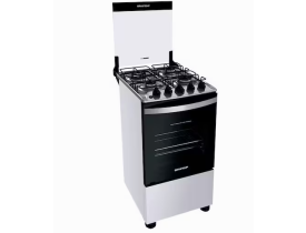 Fogão Brastemp 4 Bocas BFO4EBB com Mesa de Inox, Dupla Chama e Grades Individuais Bivolt – Branco