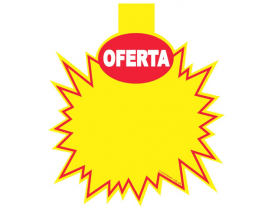 CARTAZ DUPLEX AMARELO SPLASH OFERTA 16 X 14 PACOTE COM 10 UNIDADES 2 OFERTA