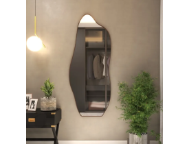 Espelho 100x50 Orgânico Corpo Inteiro Grande Moldur Caramelo