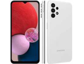 Smartphone Samsung Galaxy A13 Branco, 128GB, 4GB RAM, Tela Infinita de 6.6", Câmera Quádrupla Traseira, Bateria de 5000 mAh e Processador Octa Core