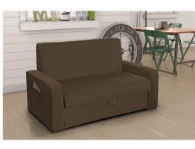 Sofá-cama Matrix Motta em Tecido Suede com Baú - Castor