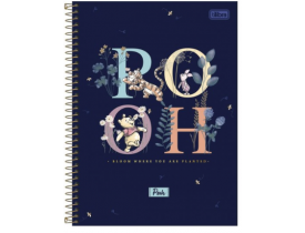 Caderno Tilibra 1 Materia 80 folhas Pooh 