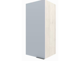 Armário Aéreo Bartira Cristal MDP 15mm com 1 Porta e 2 Prateleiras - 40cm de largura - Freixo/Azul Wood (Cód. Item 55064300)  Outros produtos Bartira