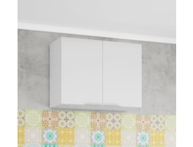 Armário Aéreo Bartira Rubi com 2 Portas e 1 Prateleira - 80cm de largura - Branco