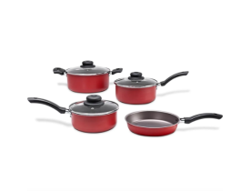 Conjunto De Panelas 4 Peças Ruby Vermelho Brinox Vermelho