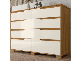 Cômoda Moval Para Quarto 8 Gavetas 147cm Georgia Wt
