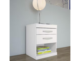 Mesa de Cabeceira Santos Andirá Havana com 2 Gavetas e Nicho