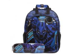 Mochila Pantera Negra 11284 Com Estojo 11281 Dmw