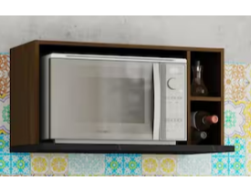 Armário para Micro-ondas Bartira Rubi com Nicho - 42,5x80,1x45cm - Grapia