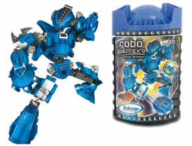 Blocos De Encaixe Robô Guerreiro Armadura Azul 698.7 Xalingo