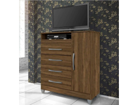 Cômoda Turquesa 1 PT 4 GV Cedro - Móveis Albatroz