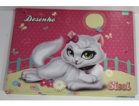 CADERNO SÃO DOMINGOS DESENHO PEQUENO 1/4 48 FOLHAS SISSI