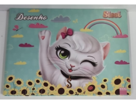 CADERNO SÃO DOMINGOS DESENHO PEQUENO 1/4 48 FOLHAS SISSI