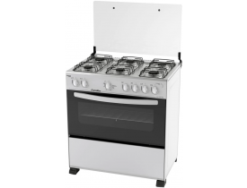 Fogão a Gás Esmaltec Caribe 6 Bocas com Acendimento Automático Mesa Inox Branco