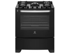 Fogão 5 Bocas Electrolux Prata e Preto - Acendimento Automático 76GS