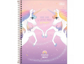 CADERNO 1 MATÉRIA CAPA DURA BLINK UNICÓRNIO TILIBRA 80 FOLHAS