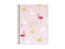 CADERNO CAPA DURA 10 MATÉRIAS ALOHA 160 FOLHAS