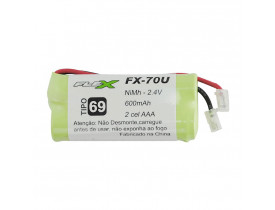 BATERIA TELEFONE S/FIO 2,4 V 600 MAH PLUG UNIVER FX-70U FLEX