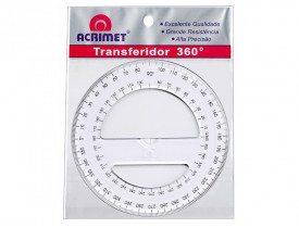 Transferidor Escolar de 360° Acrimet
