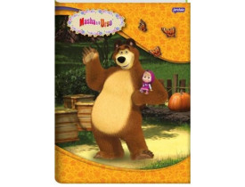 CADERNO BROCHURÃO 96 FOLHAS MASHA E O URSO JANDAIA