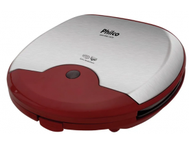 MINI GRILL PHILCO INOX VERMELHO 127 V