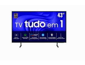 Smart TV 43" 4K Samsung 43DU7700 LED com processador Crystal 4K, Gaming Hub, AI Energy Mode, Alexa built-in, Wi-Fi, Bluetooth, USB e HDMI